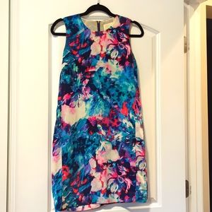 Cynthia Rowley 100% Silk Watercolor Shift Dress